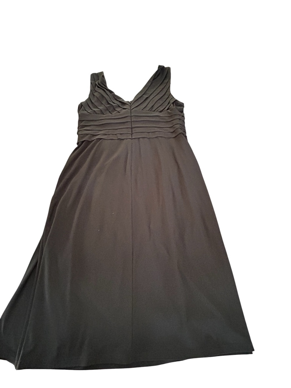 Jones NY Classic V-Neck Black Maxi Wedding Evening Formal Dress Sz 10 EUC - Picture 12 of 14